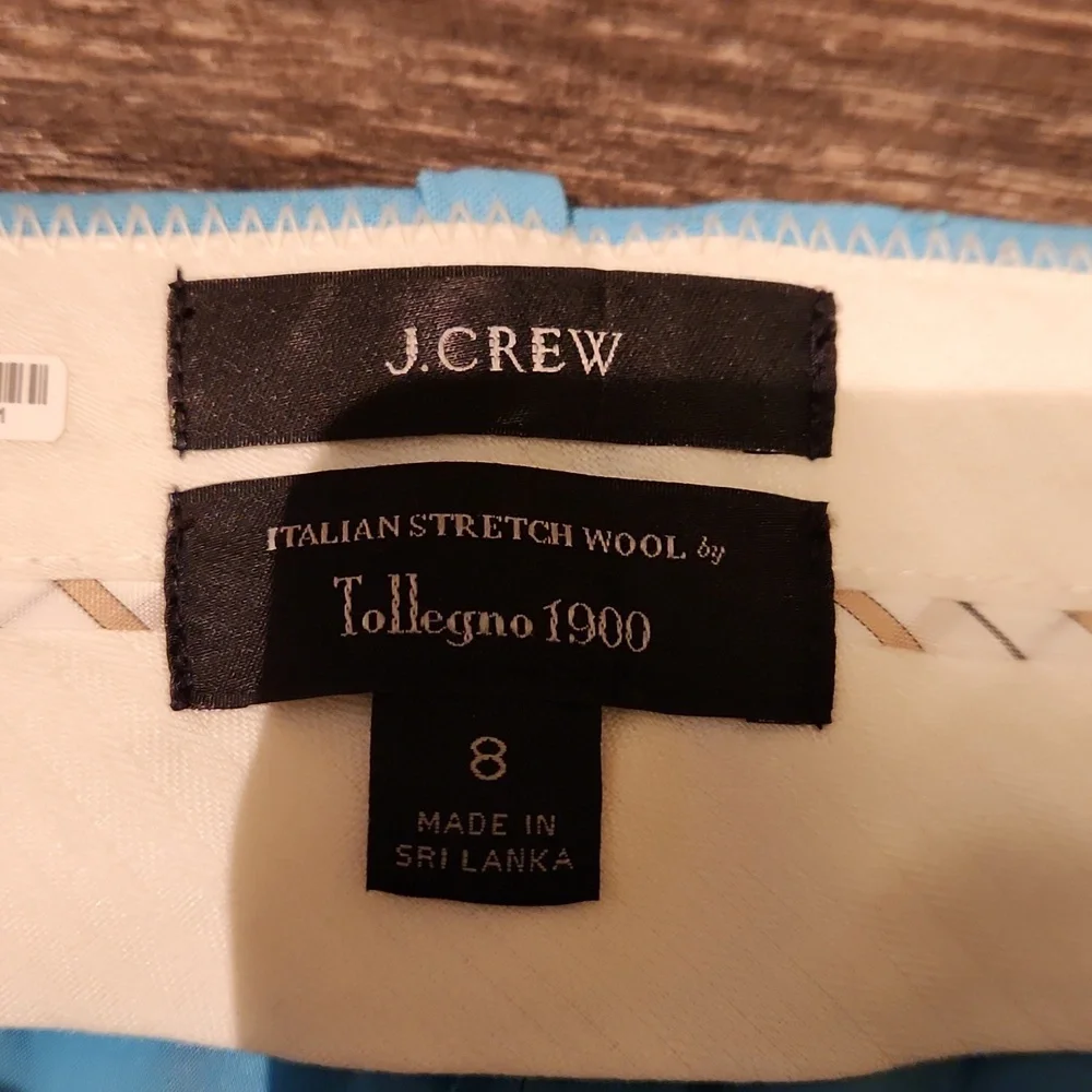 ❤️ J CREW TOLLEGNO 1900 ITALIAN WOOL CAMERON SLIM CROP PANTS / TROUSERS, 8 (29)
